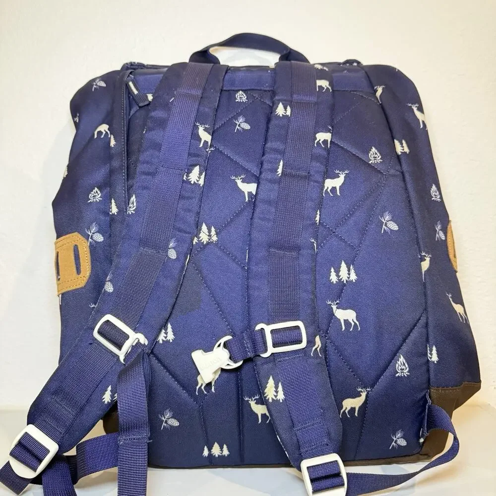 Burton Hiking Backpack Adjustable Straps Animal Print Buckle Closure Rucksack